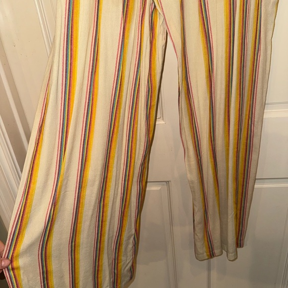 Striped Yellow and White Jumpsuit - Picture 7 of 10